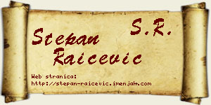 Stepan Raičević vizit kartica